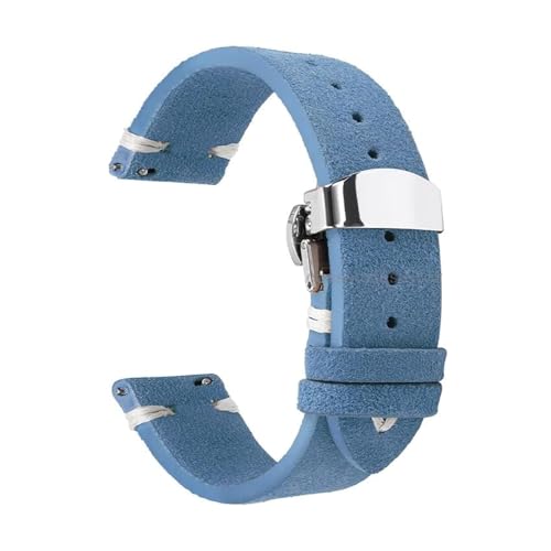 Poyuad 20 mm, 22 mm, 24 mm, Lederarmband für Uhren, Universalarmband, verstellbares und austauschbares Zubehör,20 mm von Poyuad