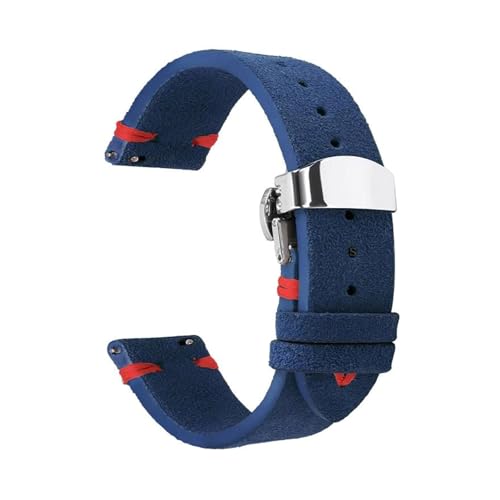 Poyuad 20 mm, 22 mm, 24 mm, Lederarmband für Uhren, Universalarmband, verstellbares und austauschbares Zubehör,22 mm von Poyuad