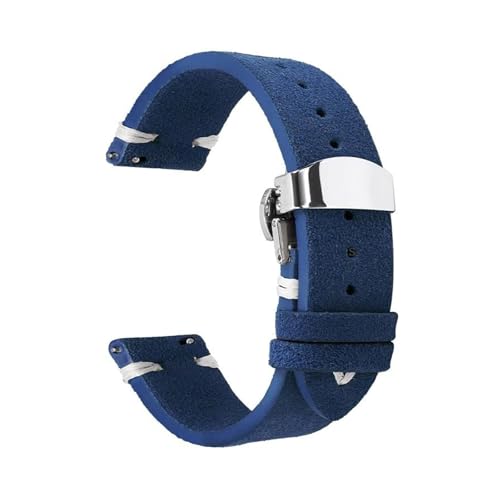 Poyuad 20 mm, 22 mm, 24 mm, Lederarmband für Uhren, Universalarmband, verstellbares und austauschbares Zubehör,22 mm von Poyuad