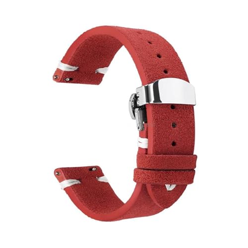 Poyuad 20 mm, 22 mm, 24 mm, Lederarmband für Uhren, Universalarmband, verstellbares und austauschbares Zubehör,22 mm von Poyuad