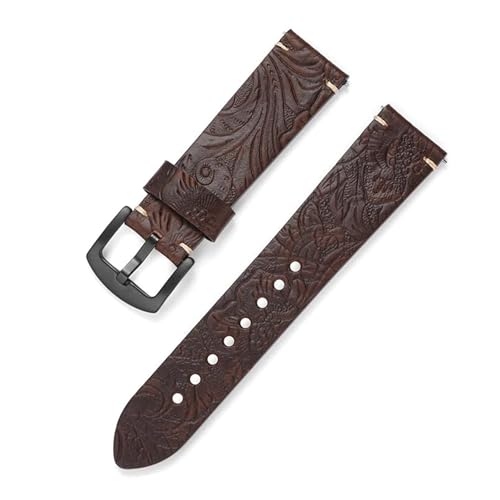 Poyuad 20 mm, 22 mm, Universal-Uhrenarmband aus Leder im klassischen Stil, verstellbares und austauschbares Armband,20 mm von Poyuad