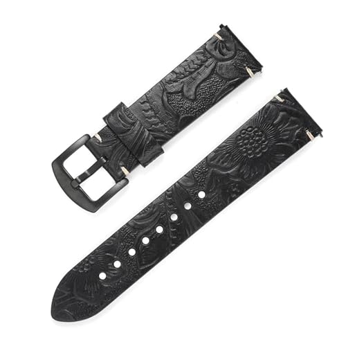 Poyuad 20 mm, 22 mm, Universal-Uhrenarmband aus Leder im klassischen Stil, verstellbares und austauschbares Armband,22 mm von Poyuad