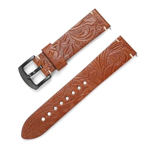 Poyuad 20 mm, 22 mm, Universal-Uhrenarmband aus Leder im klassischen Stil, verstellbares und austauschbares Armband,22 mm von Poyuad