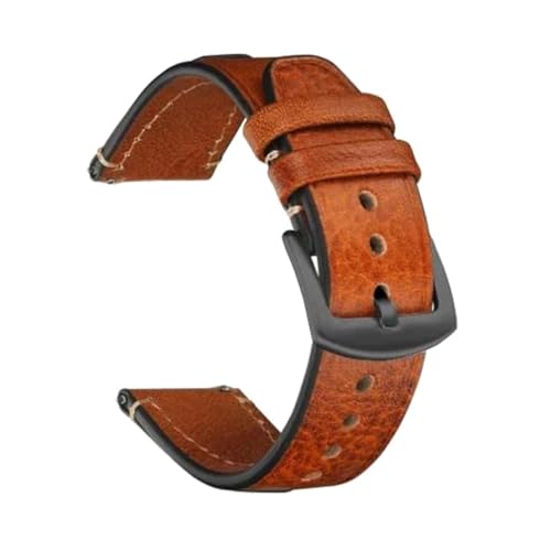 Poyuad 20 mm/22 mm Lederarmband für Uhren, Universalarmband mit Vintage-Nähten, verstellbares und austauschbares Zubehör,18 mm von Poyuad