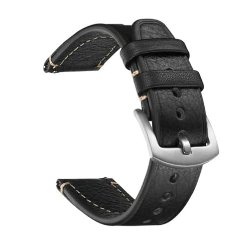 Poyuad 20 mm/22 mm Lederarmband für Uhren, Universalarmband mit Vintage-Nähten, verstellbares und austauschbares Zubehör,22 mm von Poyuad