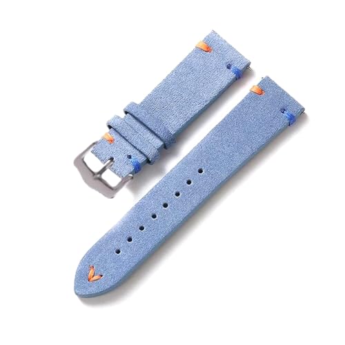 Poyuad 20 mm/22 mm Lederarmband für Uhren, Universalarmband mit robuster Schnalle, verstellbares und austauschbares Zubehör,22 mm von Poyuad