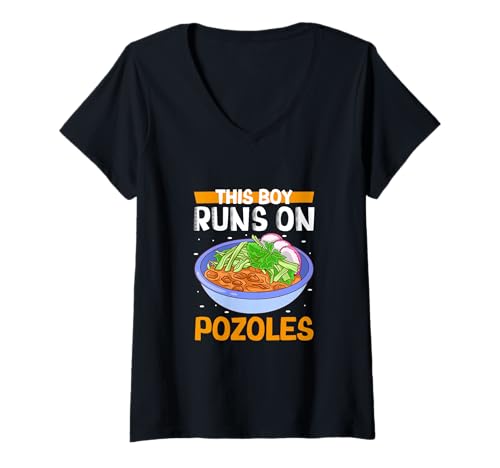 Damen Männer lieben Pozoles T-Shirt mit V-Ausschnitt Damen Männer lieben Pozoles T-Shirt mit V-Ausschnitt von Pozole Designs