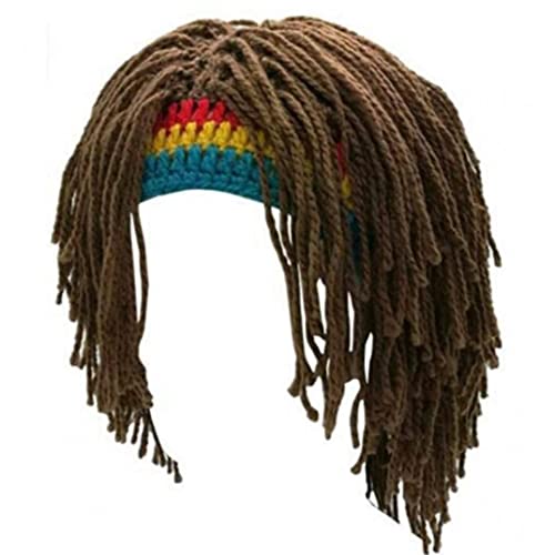 Fashion Hat Perücke Lustige Strick -mütze Hut Reggae Frisurhüte Dreadlocks Periode Feuring Rollenspiele Hut von Ppmter