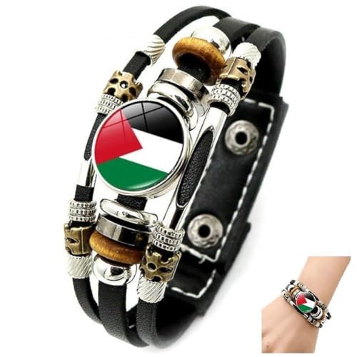 Palästina Flagge Armband Handgefertigtes Leder -leder -flagge Armband Für Männer Frauen Palästinenen Armreifen Schmuck Geschenke von Ppmter