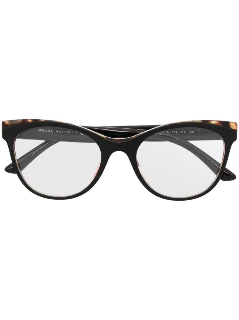 Prada Eyewear Cat-Eye-Brille in Schildpattoptik - Schwarz von Prada Eyewear