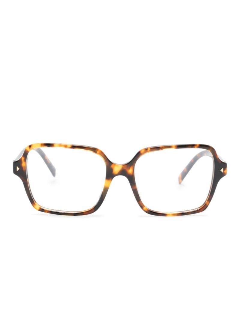 Prada Eyewear Eckige Brille in Schildpattoptik - Braun von Prada Eyewear