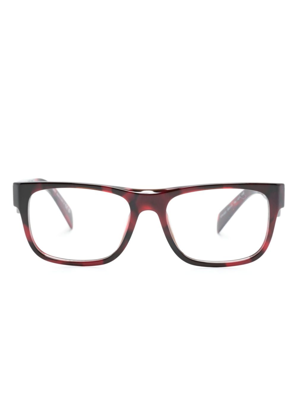 Prada Eyewear Eckige Brille in Schildpattoptik - Rot von Prada Eyewear