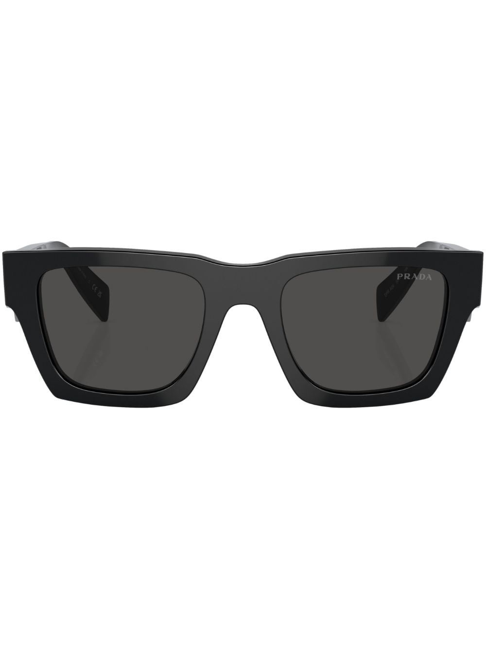 Prada Eyewear Eckige Sonnenbrille mit Logo - Schwarz von Prada Eyewear