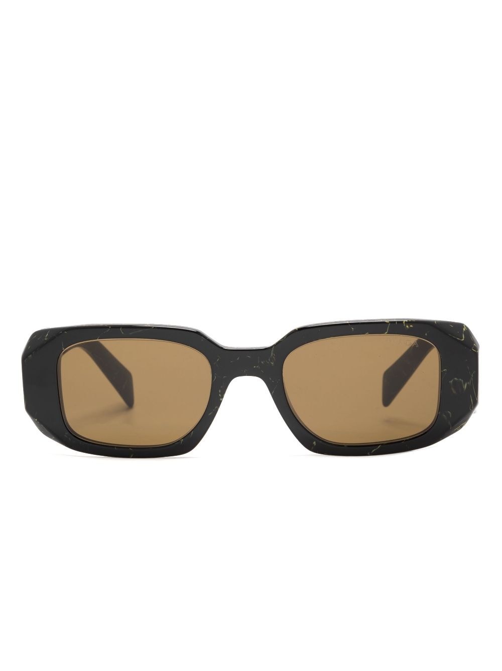 Prada Eyewear Eckige Symbole Sonnenbrille - Schwarz von Prada Eyewear