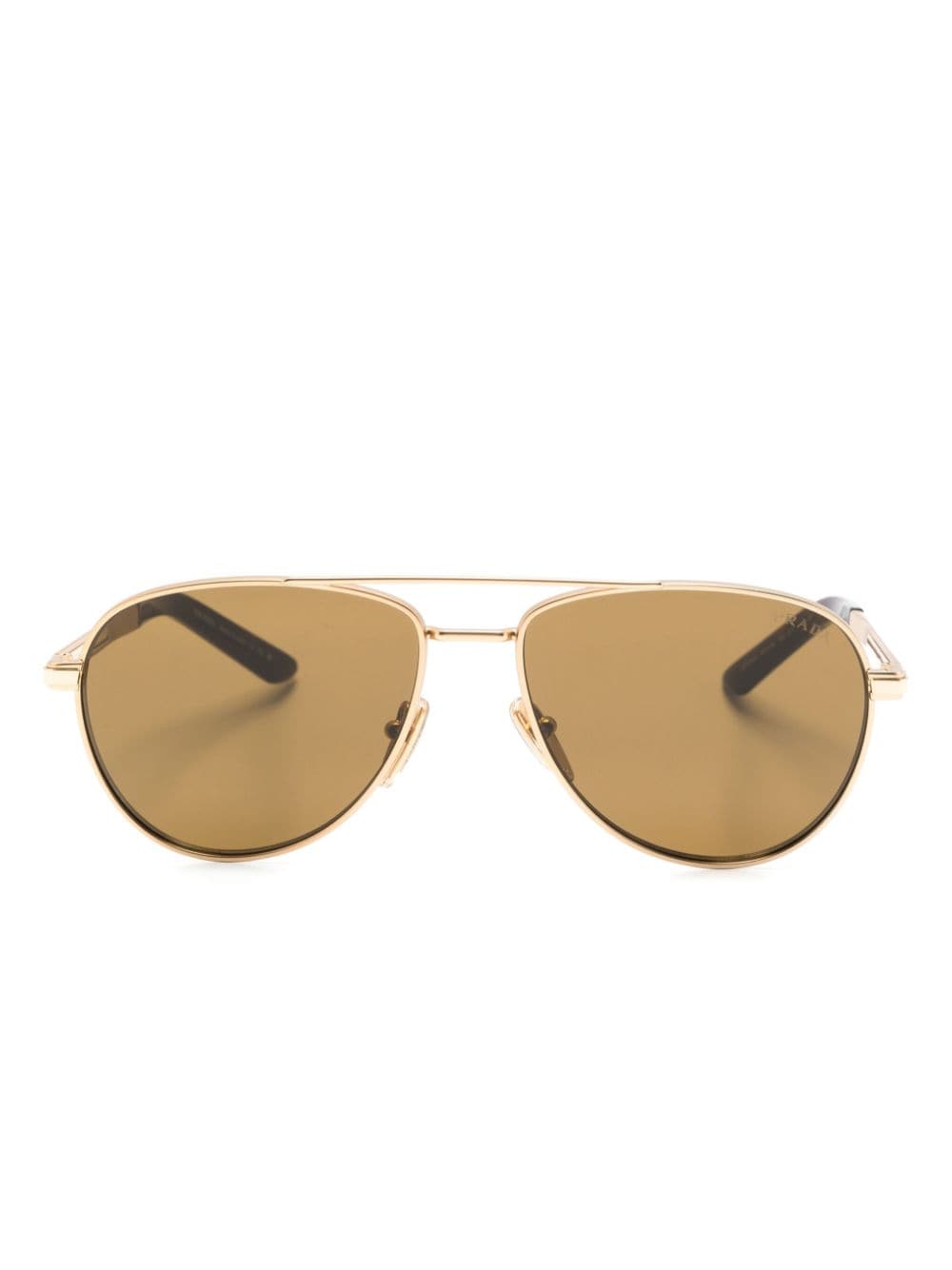 Prada Eyewear Logomania Pilotenbrille - Gold von Prada Eyewear
