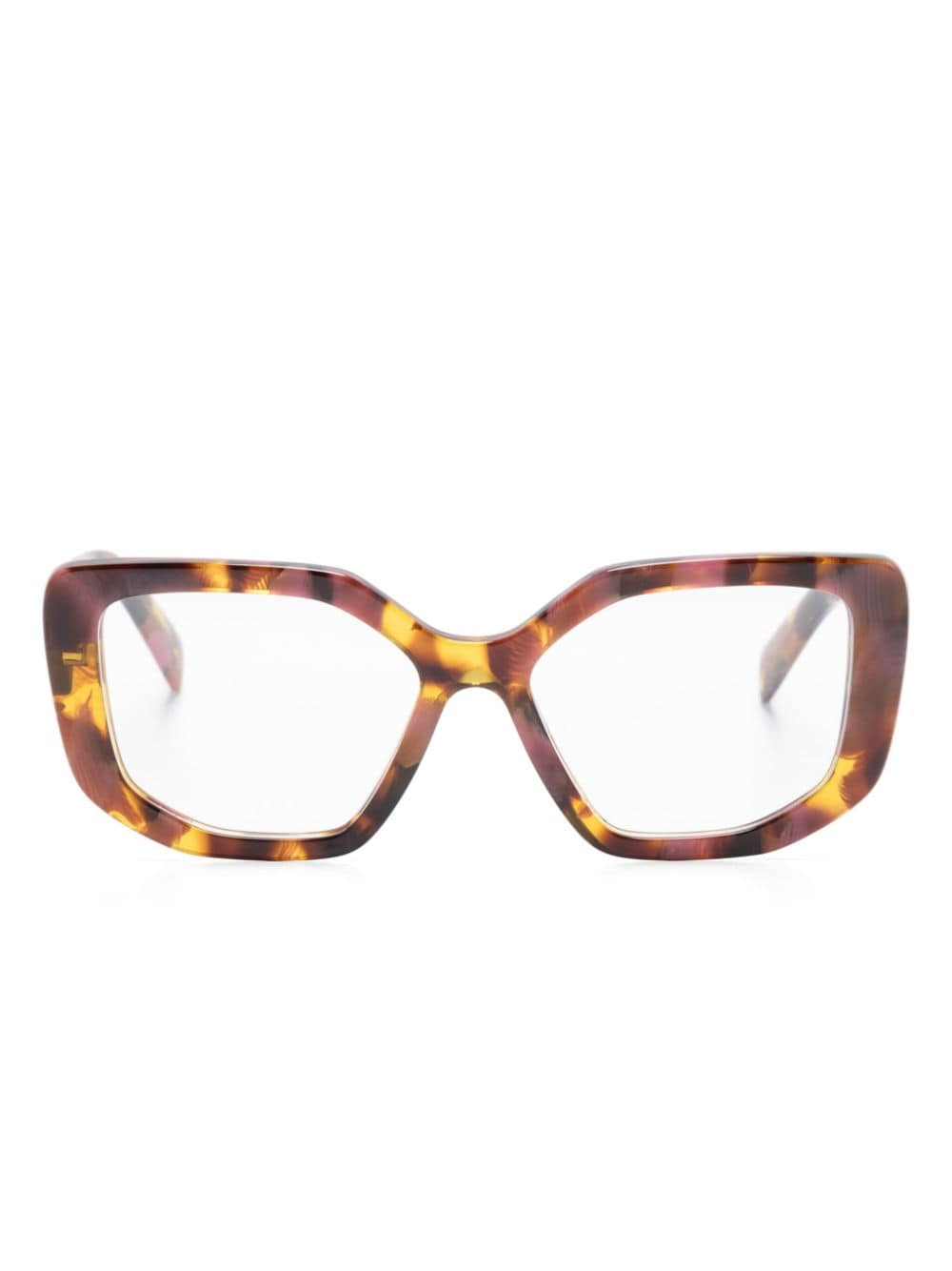 Prada Eyewear Marmorierte Brille - Braun von Prada Eyewear