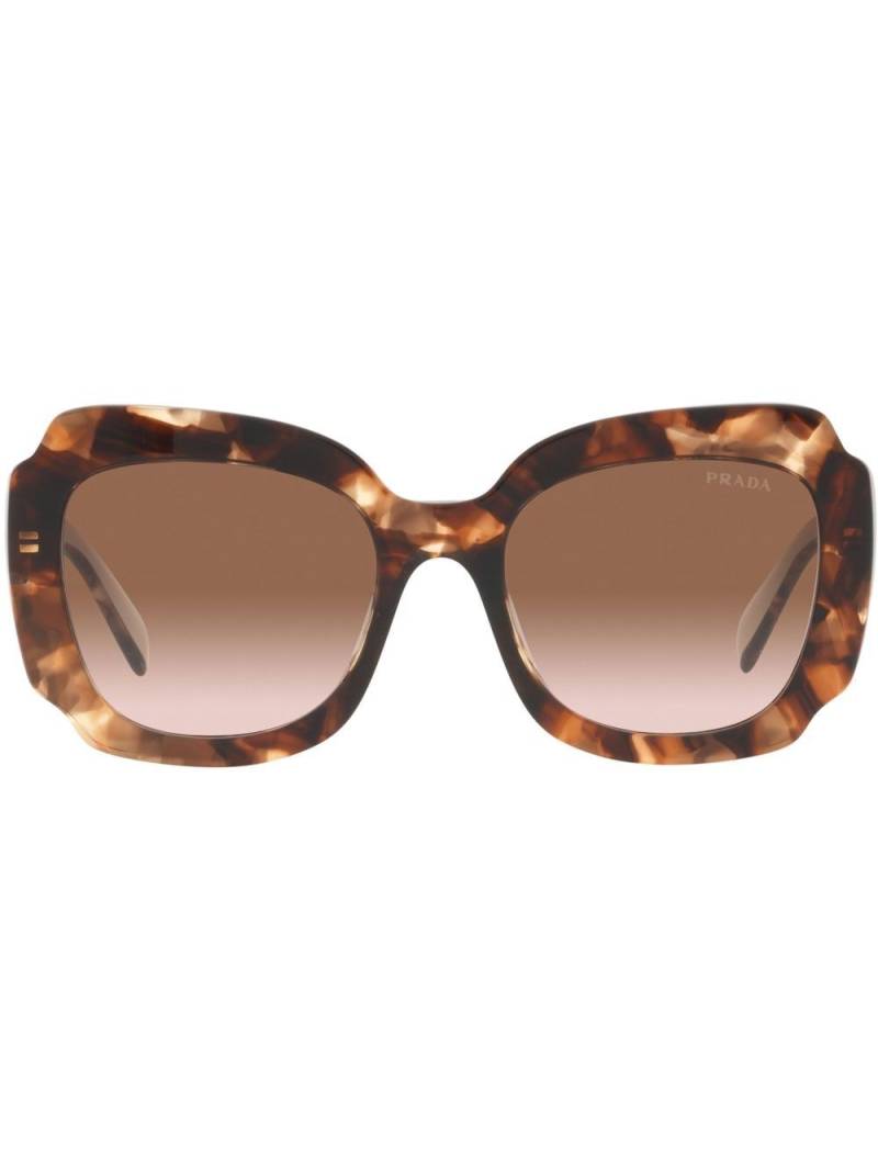 Prada Eyewear Sonnenbrille mit Oversized-Gestell - Grün von Prada Eyewear