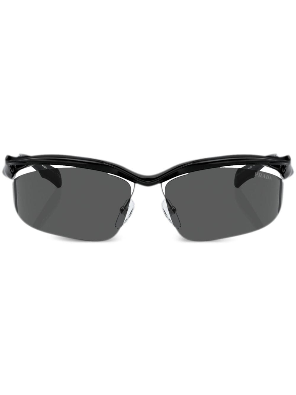 Prada Eyewear Prada PR A25S Sonnenbrille mit geometrischem Gestell - Schwarz von Prada Eyewear