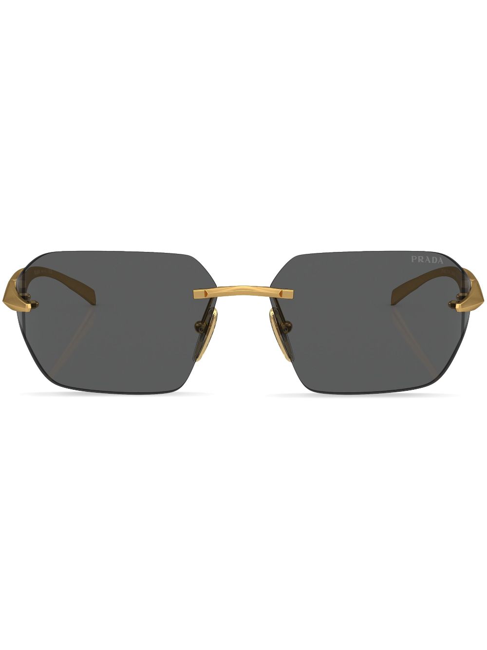 Prada Eyewear Rahmenlose Sonnenbrille - Gold von Prada Eyewear