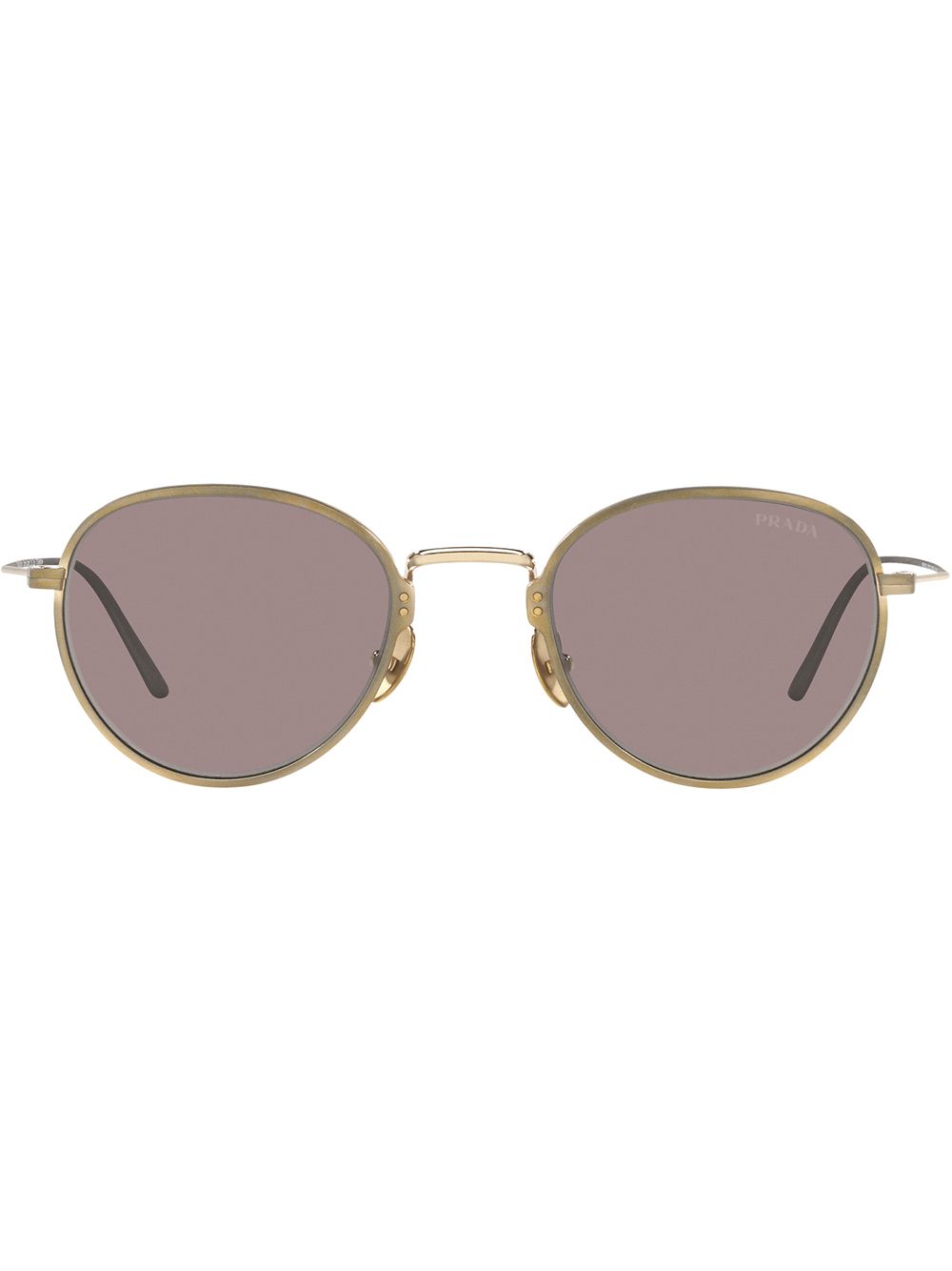 Prada Eyewear Runde Sonnenbrille ohne Rahmen - Gold von Prada Eyewear