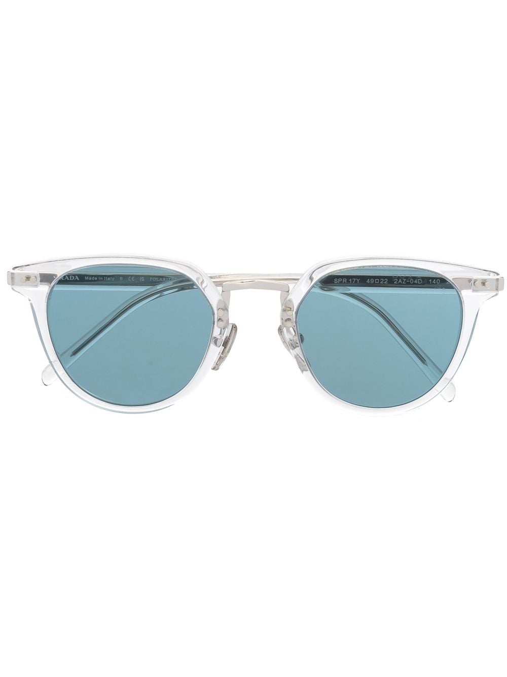 Prada Eyewear Sonnenbrille mit blauen Gläsern - Weiß von Prada Eyewear