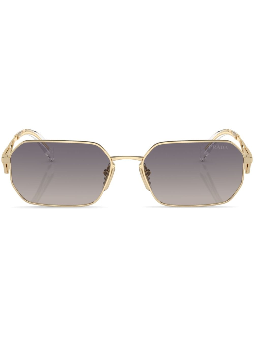 Prada Eyewear Sonnenbrille mit eckigem Gestell - Gold von Prada Eyewear