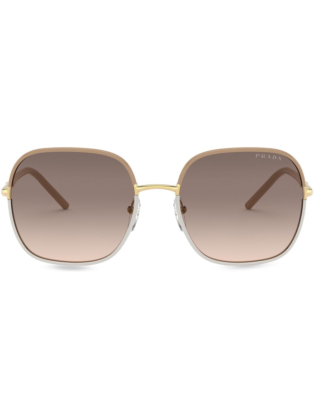 Prada Eyewear Sonnenbrille mit eckigem Gestell - Braun von Prada Eyewear