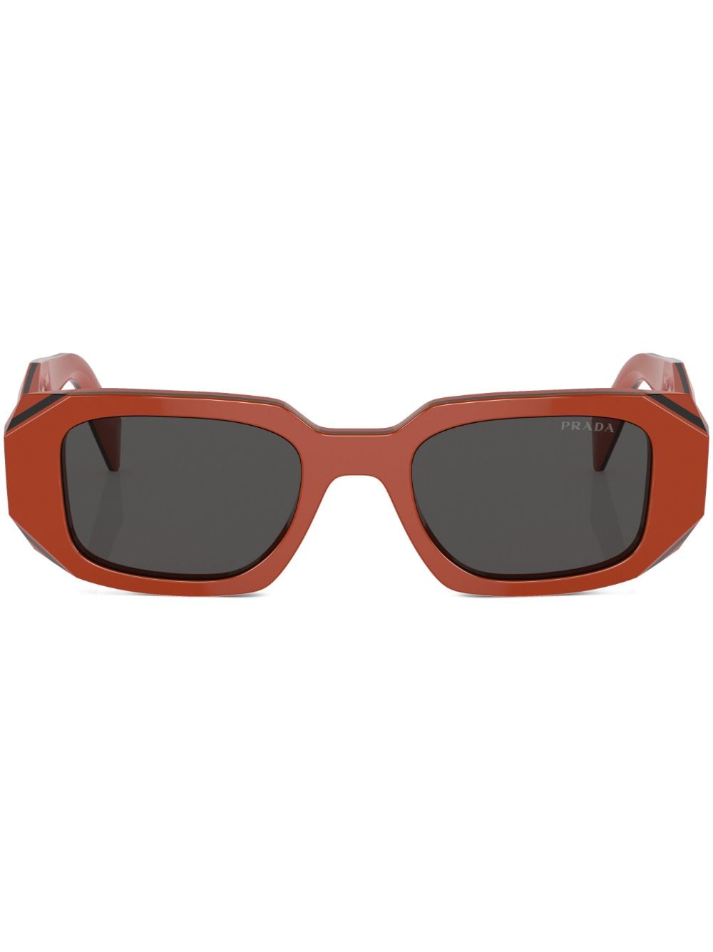 Prada Eyewear Sonnenbrille mit eckigem Gestell - Orange von Prada Eyewear