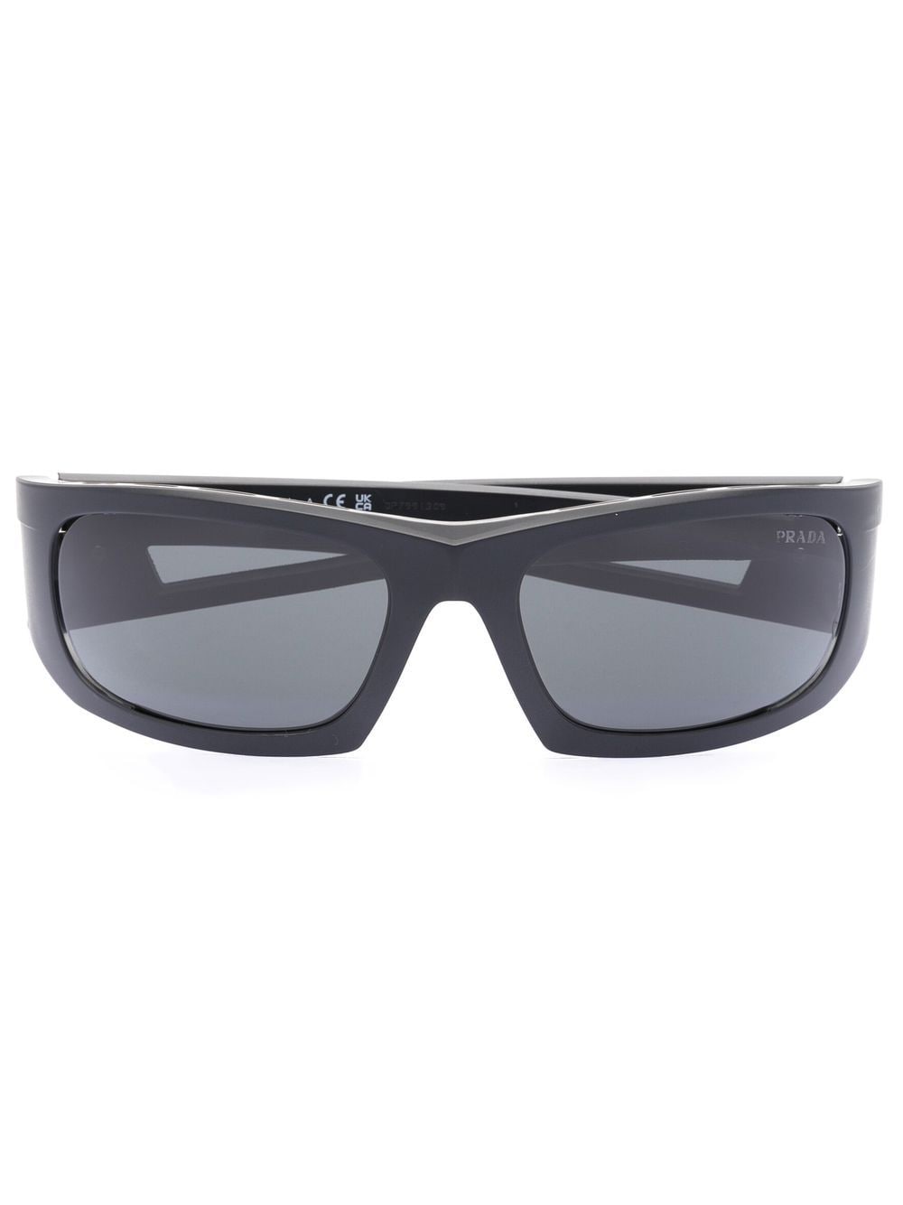 Prada Eyewear Sonnenbrille mit eckigem Gestell - Schwarz von Prada Eyewear