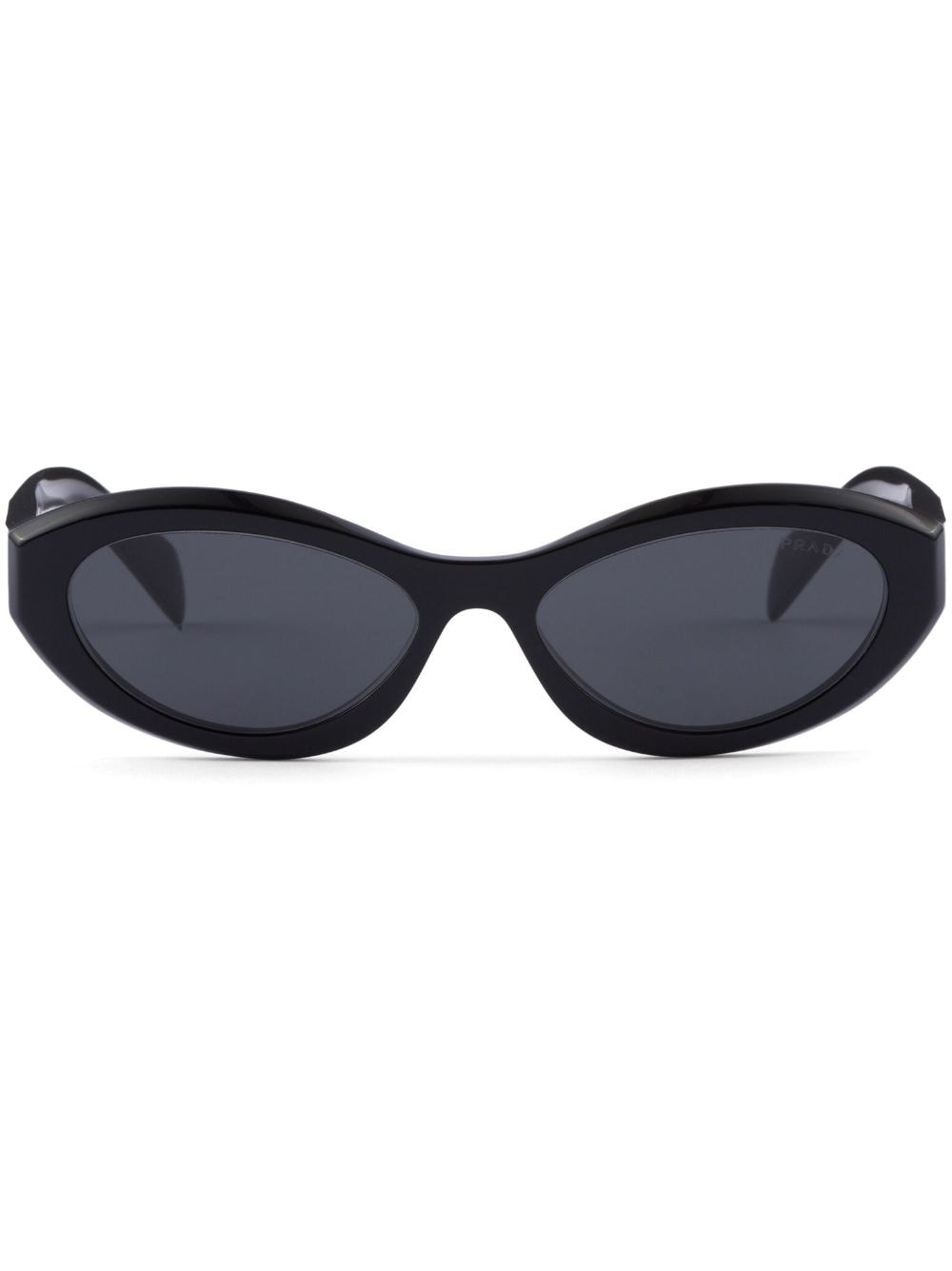 Prada Eyewear Sonnenbrille mit ovalem Gestell - Schwarz von Prada Eyewear