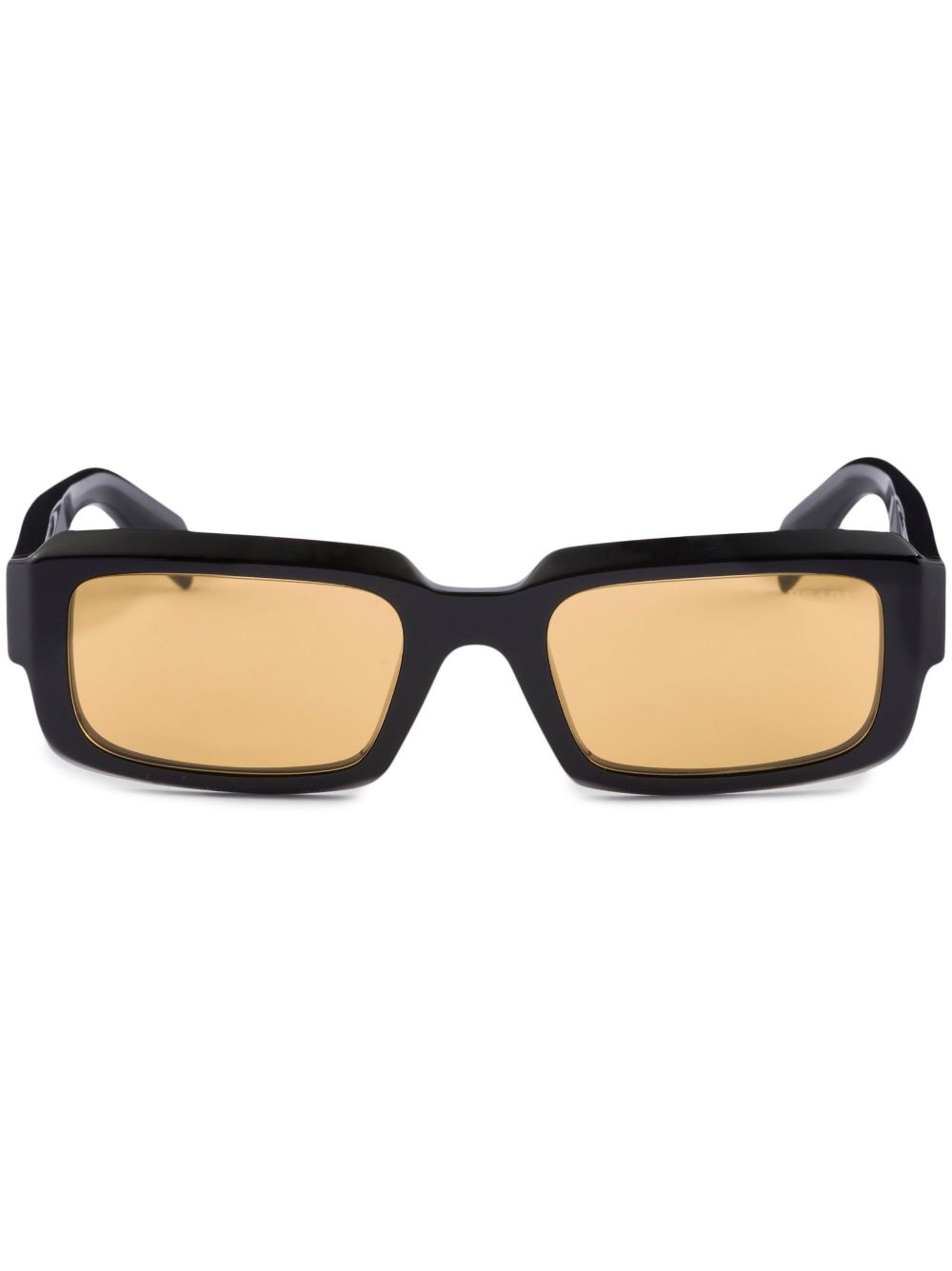 Prada Eyewear Eckige Symbole Sonnenbrille - Schwarz von Prada Eyewear