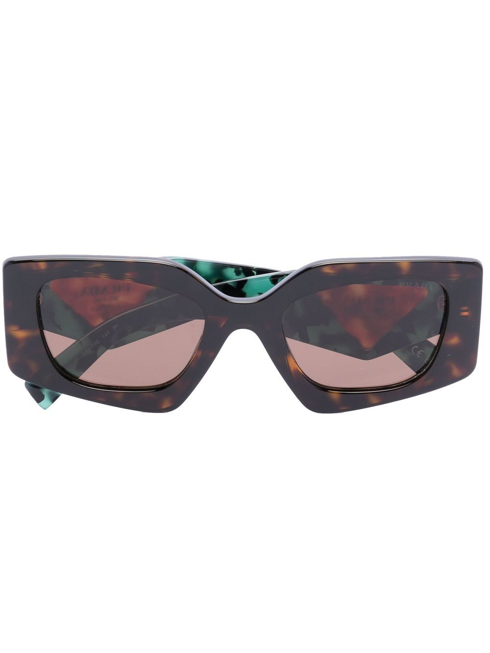 Prada Eyewear Temple Sonnenbrille in Schildpattoptik - Braun von Prada Eyewear