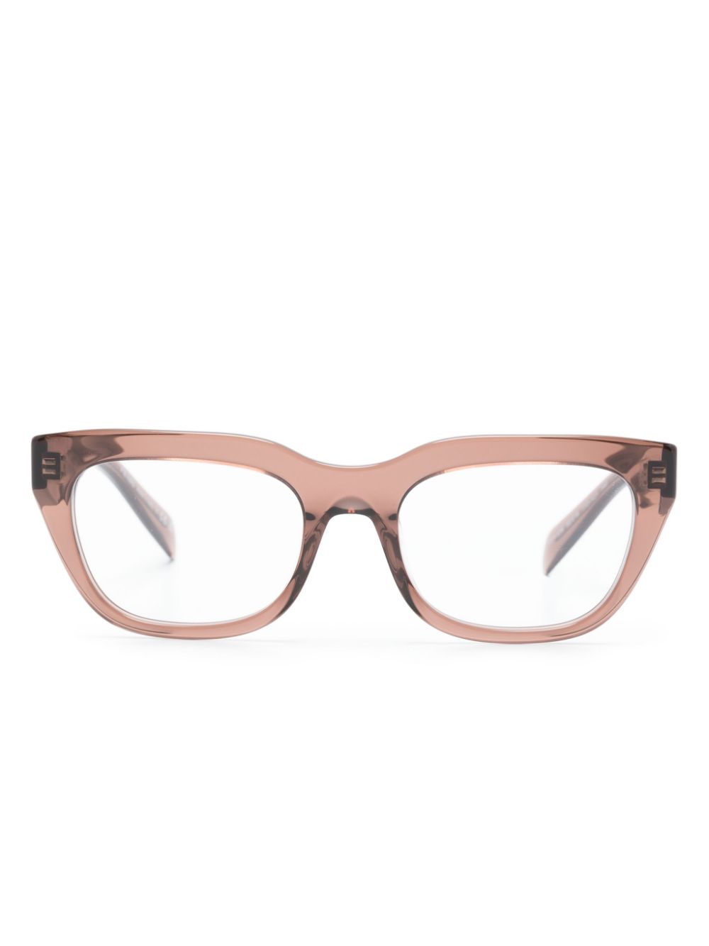 Prada Eyewear Transparente Brille mit eckigem Gestell - Braun von Prada Eyewear