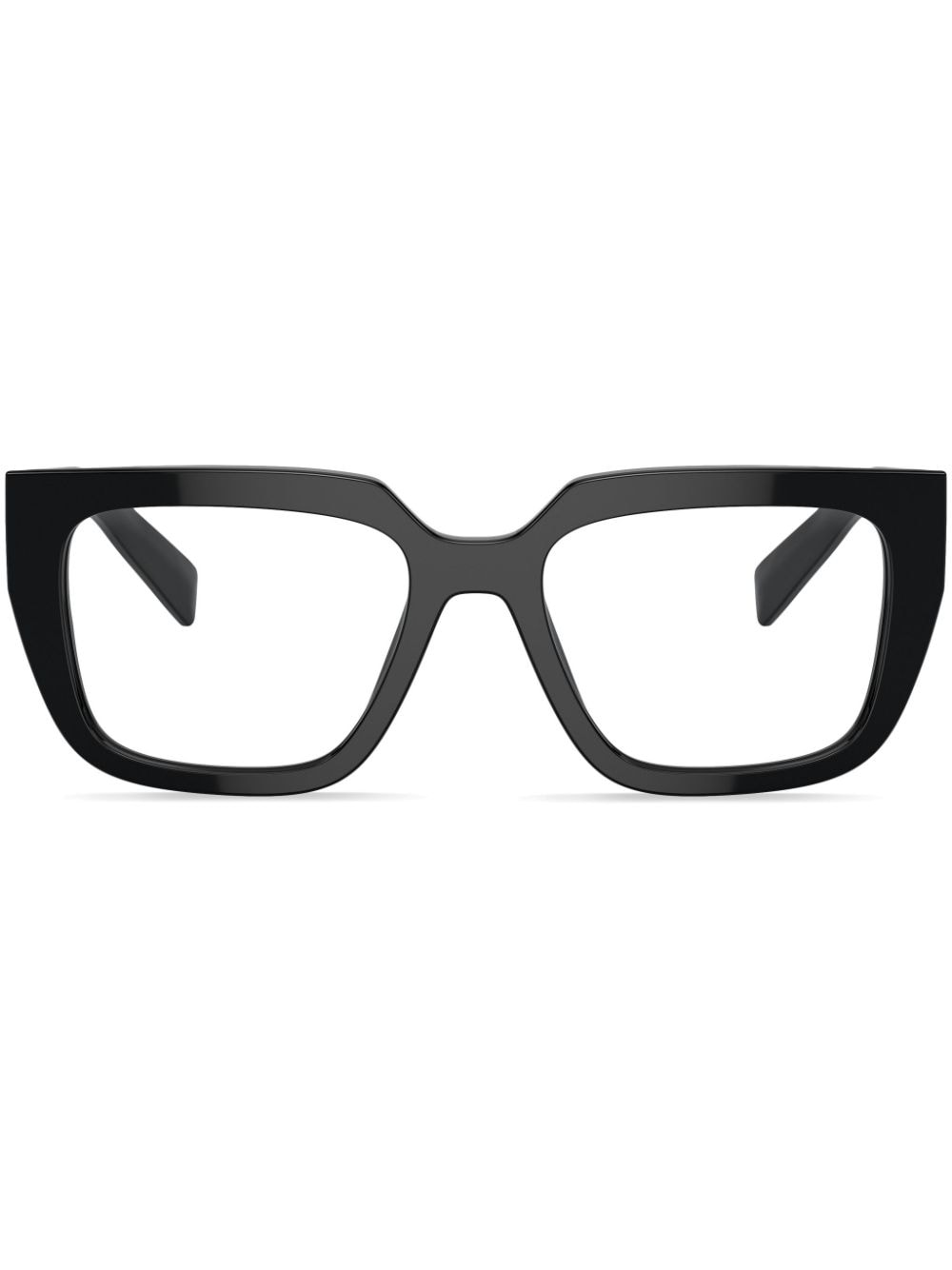 Prada Eyewear Eckige Sonnenbrille mit Logo - Schwarz von Prada Eyewear