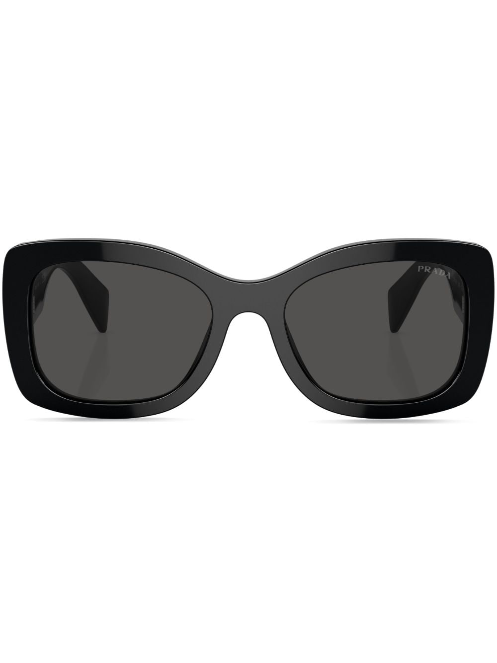 Prada Eyewear Eckige Sonnenbrille mit Logo - Schwarz von Prada Eyewear