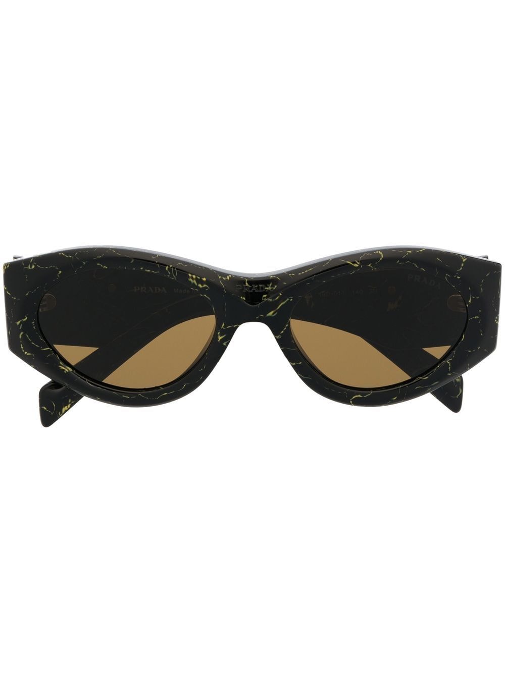 Prada Eyewear Sonnenbrille mit Logo-Schild - Schwarz von Prada Eyewear