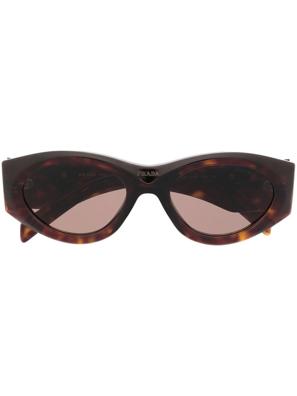 Prada Eyewear Sonnenbrille mit ovalem Gestell - Braun von Prada Eyewear