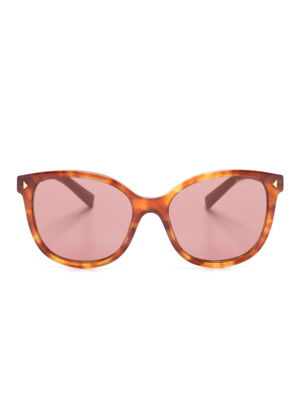 Prada Eyewear Eckige Sonnenbrille in Schildpattoptik - Braun von Prada Eyewear