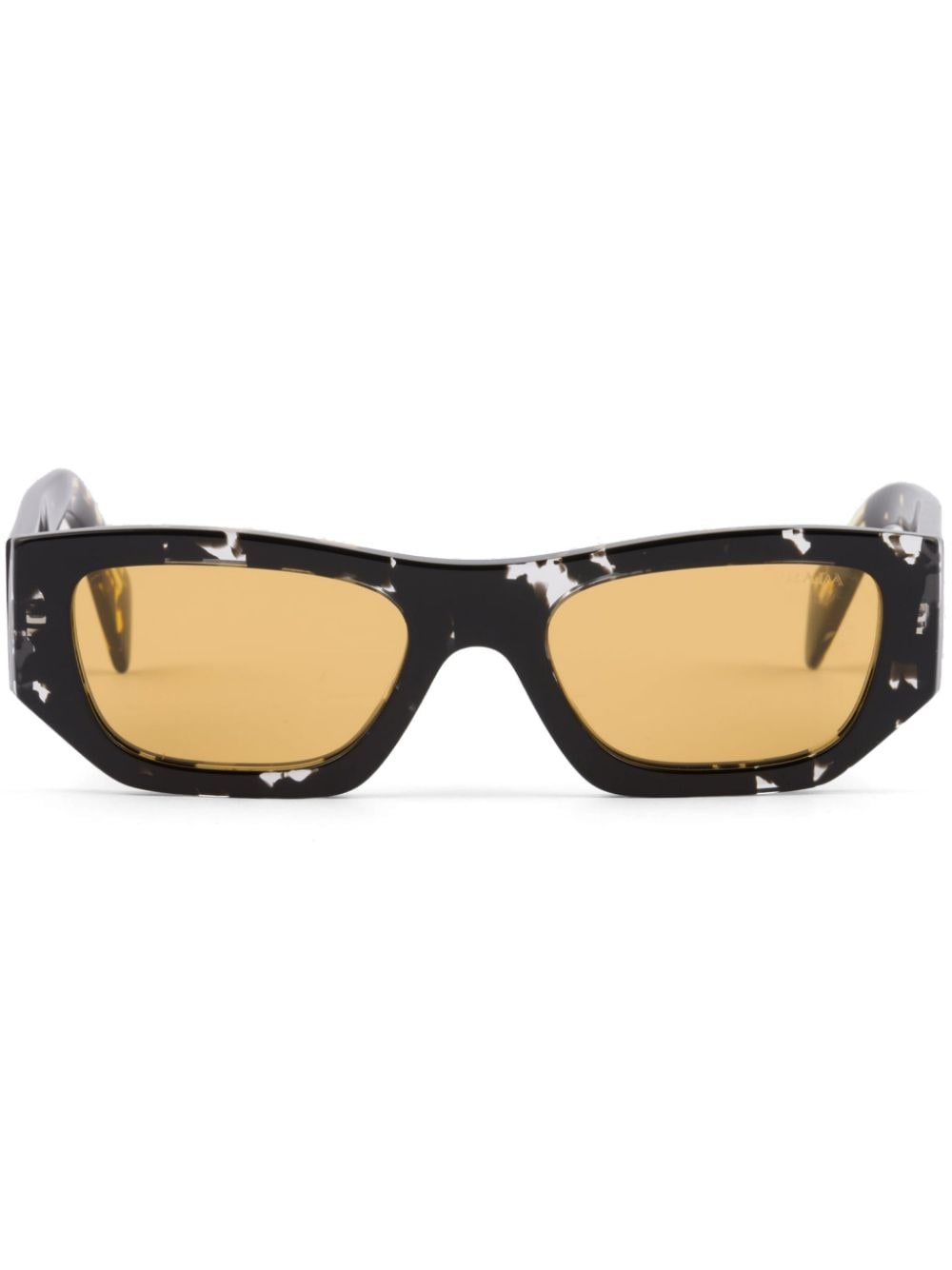 Prada Eyewear Eckige Sonnenbrille in Schildpattoptik - Braun von Prada Eyewear