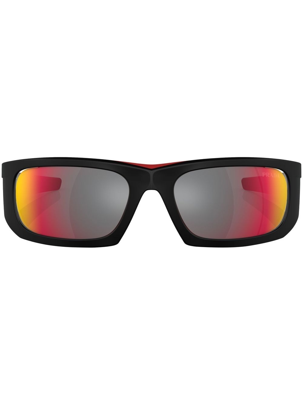 Prada Linea Rossa Sonnenbrille mit Logo-Print - Schwarz von Prada Linea Rossa