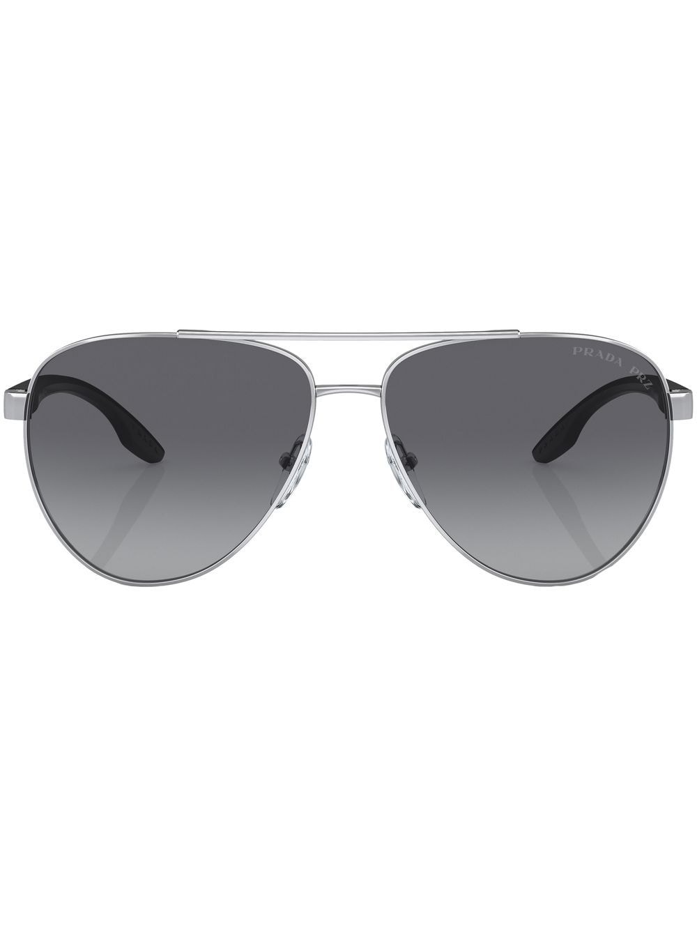 Prada Linea Rossa Sonnenbrille mit Logo-Print - Silber von Prada Linea Rossa