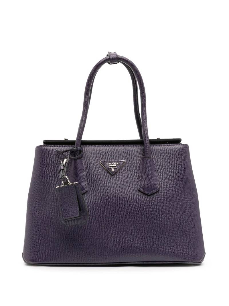 Prada Pre-Owned 2010-2025 Saffiano Cuir Turnlock Twin Satchel-Tasche - Violett von Prada Pre-Owned