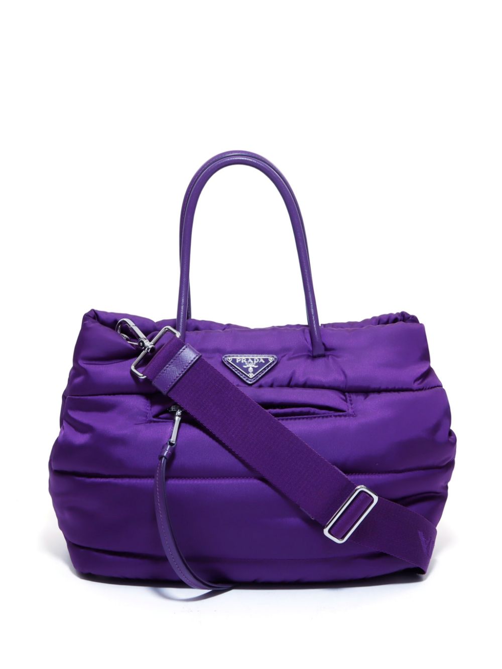 Prada Pre-Owned Handtasche mit Logo-Schild - Violett von Prada Pre-Owned
