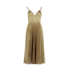 Goldenes Prada Polyester Midi-kleid Für Damen von Prada