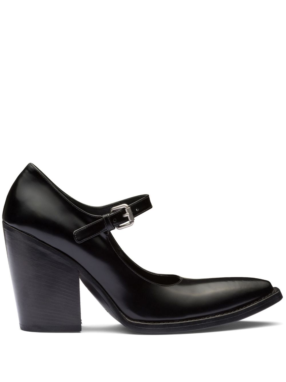 Prada Pumps aus gebürstetem Leder 95mm - Schwarz von Prada