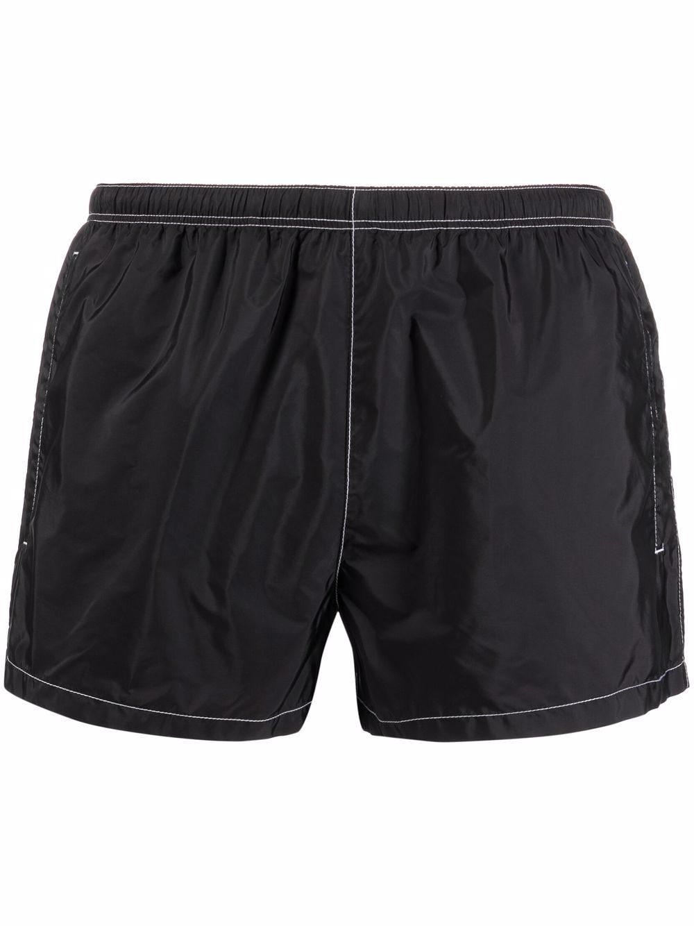 Prada Badeshorts mit Triangel-Logo - Schwarz von Prada