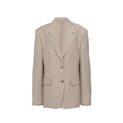 Prada Beige Damen Blazer Jacke Aus Wollmischung von Prada