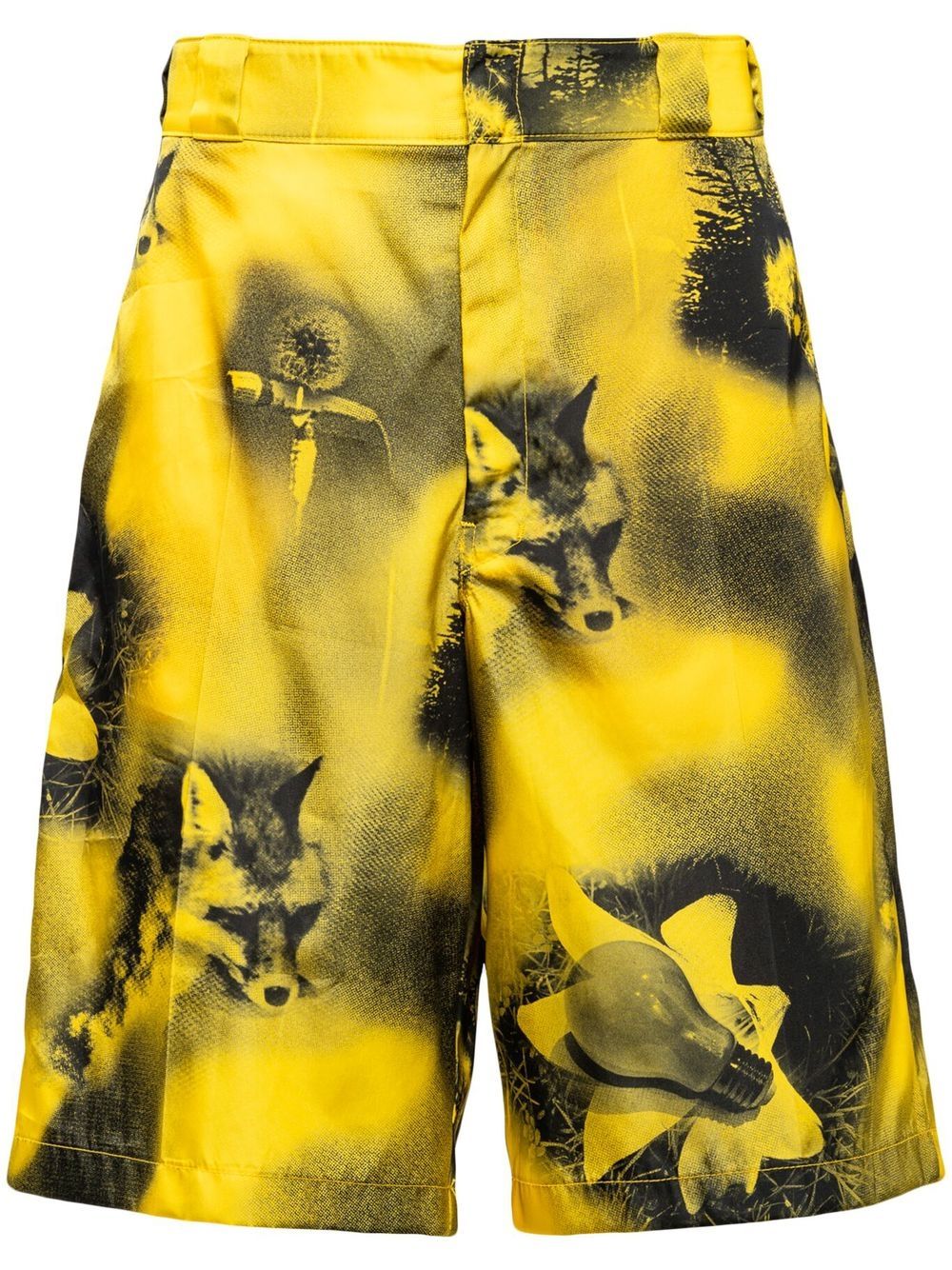 Prada Bermudas mit grafischem Print - Gelb von Prada