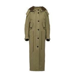 Prada Damen Lang Parka Mantel In Grün Aus Polyamid von Prada