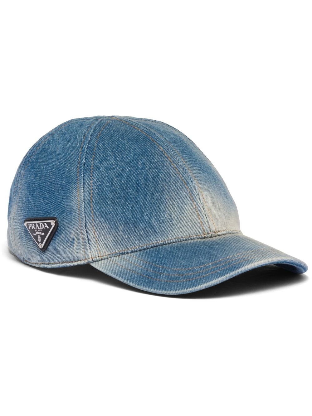 Prada Baseballkappe mit Logo-Patch - Blau von Prada